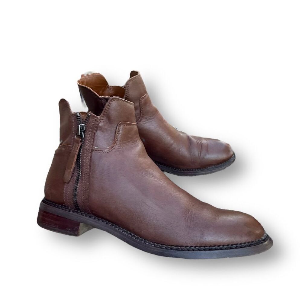 Franco Sarto Women's Brown Leather Ankle Booties Size 8 Casual - Picture 16 of 16